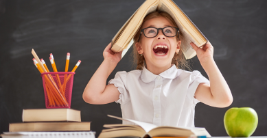 School child learning