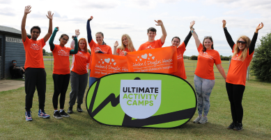 Staff in orange tshirts