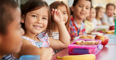 Children eating lunch