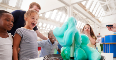 Children doing a science experiment