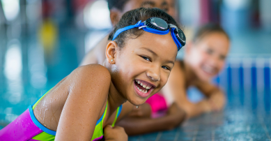 Girl at tthe swimming pool