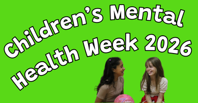 Children mental health week with two girls chatting