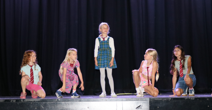 Children on the stage