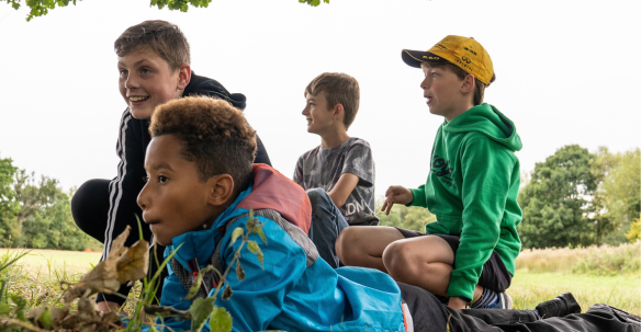 Group ofboys outside