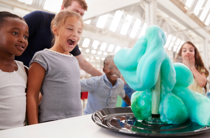 Children doing a science experiment