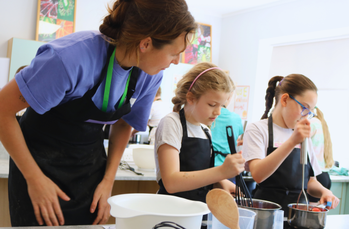 Children making jam