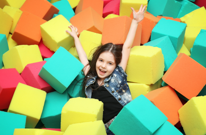 Girl in the soft play area