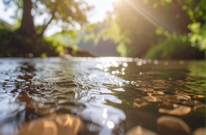 UK river in the sun