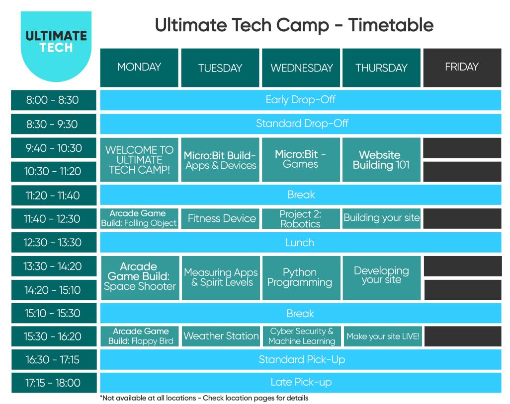 Example timetable