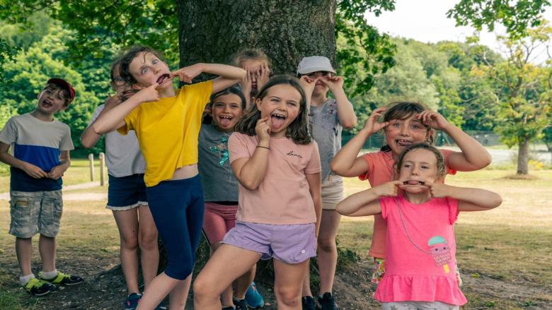 Group girls at camp