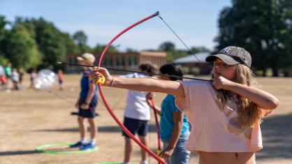 Girl doing archery
