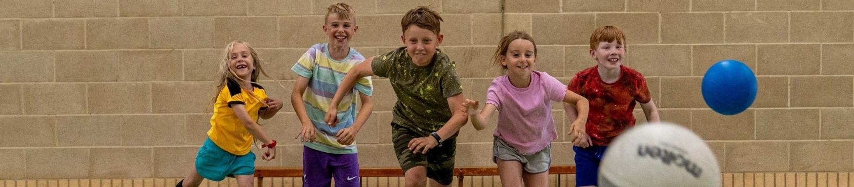 Children playing with balls