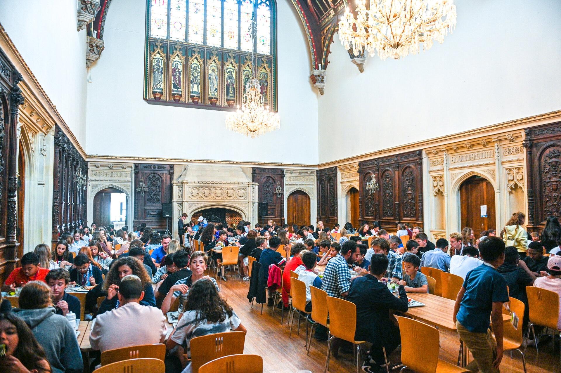 Canford School dining hall